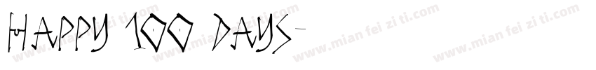 happy 100 days字体转换